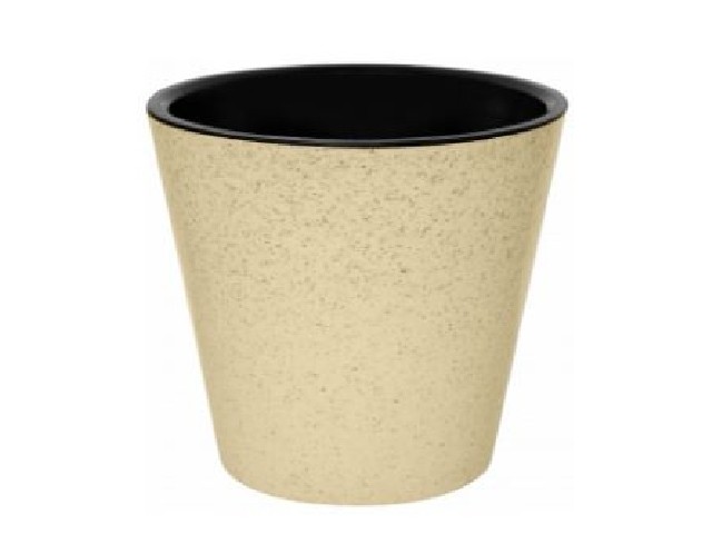 Горшок для цветов Pepper D230 мм, 5л с дренажной вставкой (светло-бежевый)